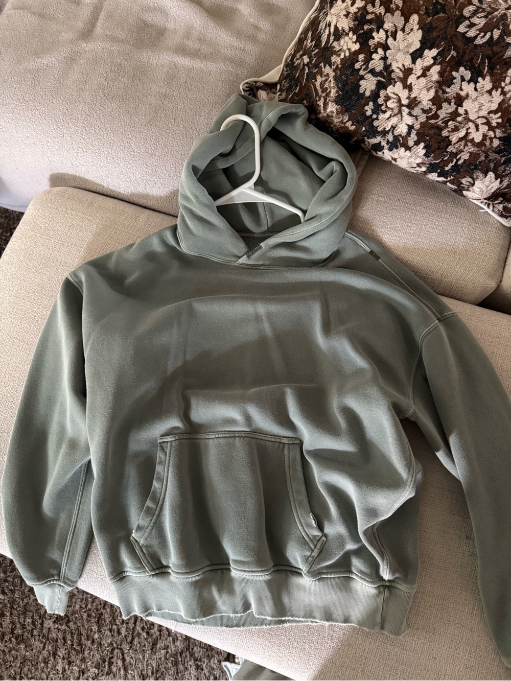 Men's Abercrombie Sage Green Pullover Hoodie Sweater
